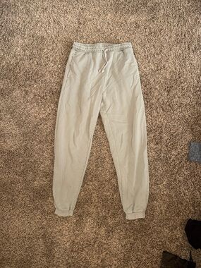 Pull&Bear Women's Sage Green Drawstring Joggers